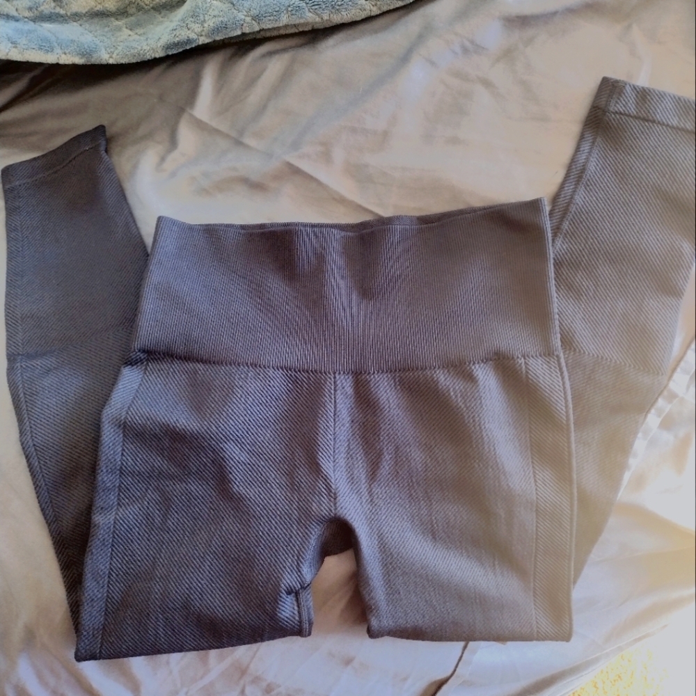 SPANX Navy Blue High-Waisted Leggings